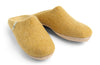 Wool Slippers Yellow Mustard Felted Mule Cosy