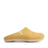 Felted Wool Mule Slippers in a Yellow Mustard Colour