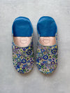 Bohemia Liberty Floral Babouche Slippers - Indigo