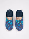 Bohemia Margot Floral Babouche Slippers - Indigo
