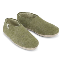 Egos Felted Wool Slipper Boots, Moss Green