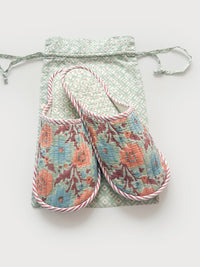 Bohemia Cotton House Slippers - Duck Egg