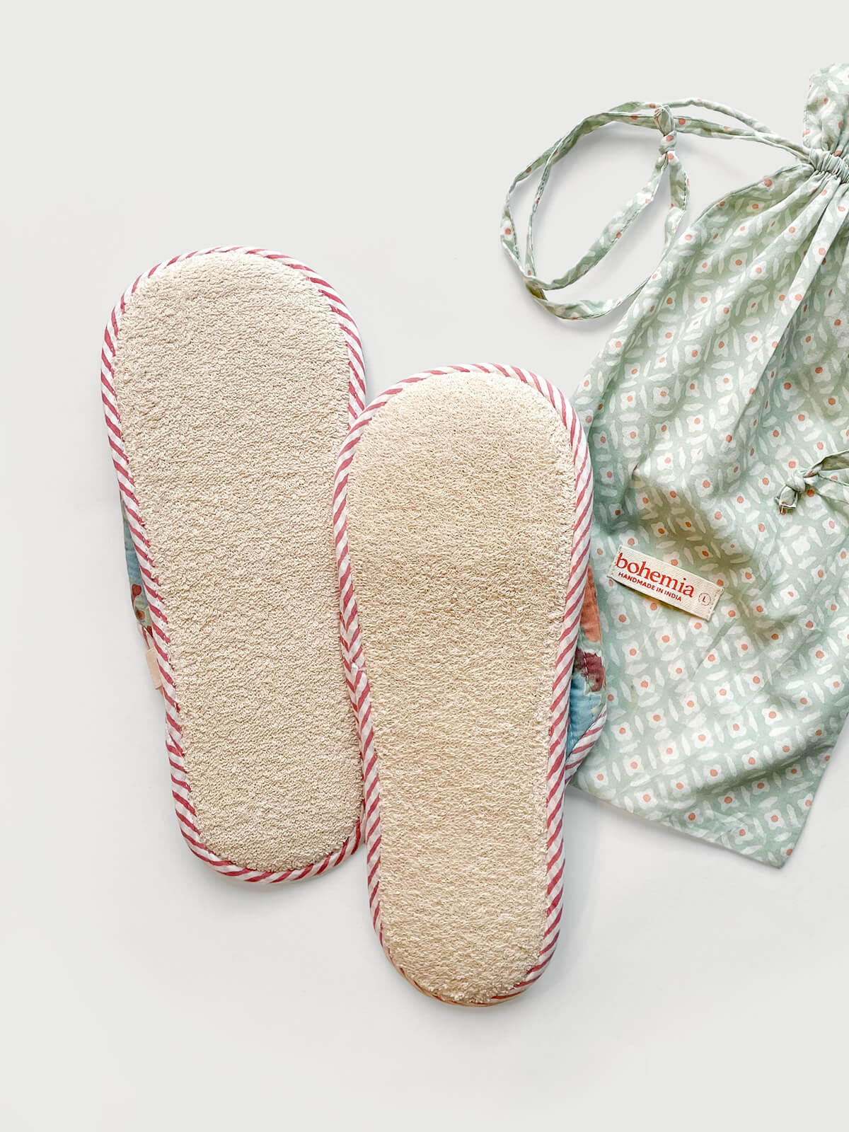 Bohemia Cotton House Slippers - Duck Egg