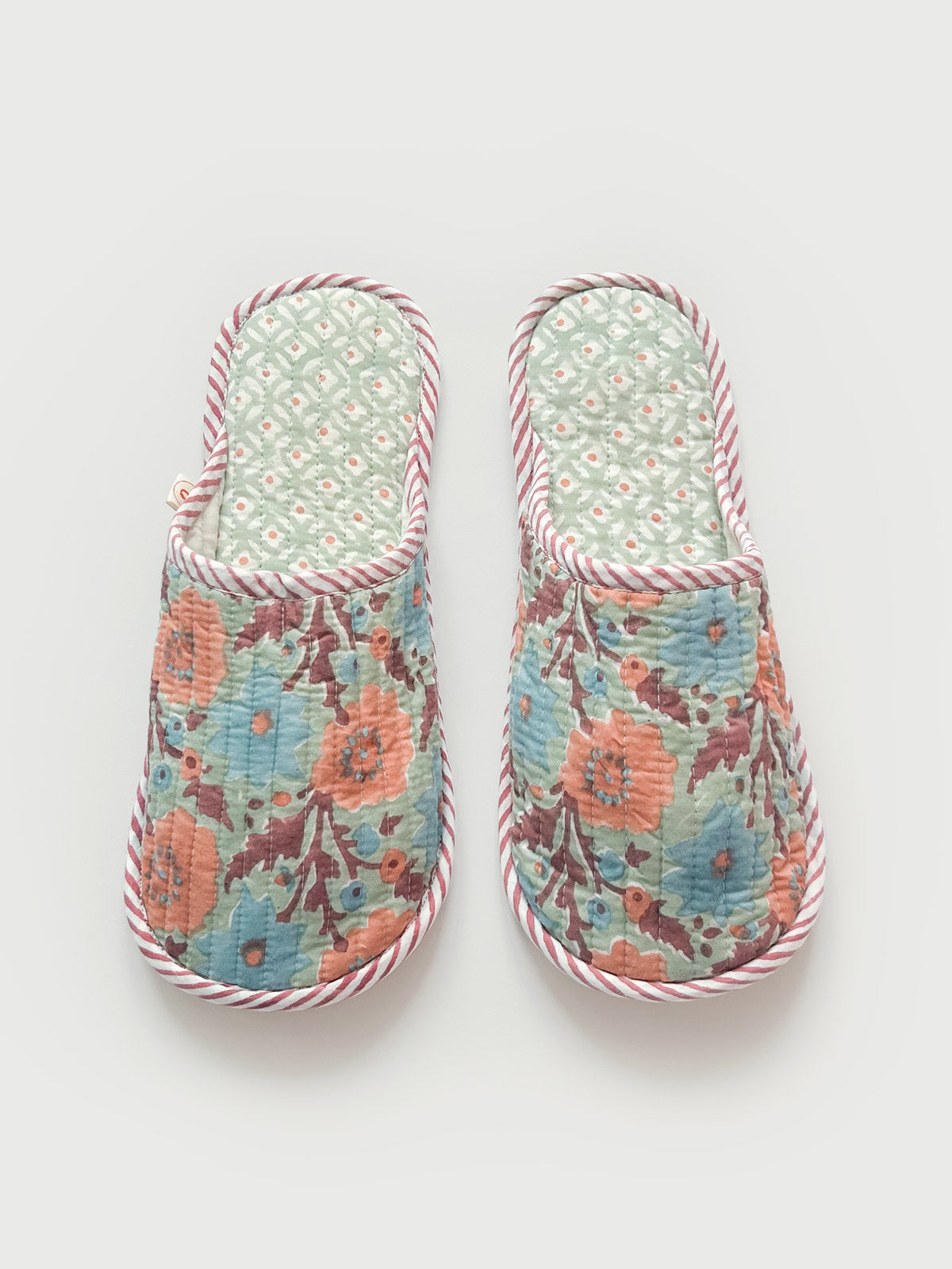 Bohemia Cotton House Slippers - Duck Egg