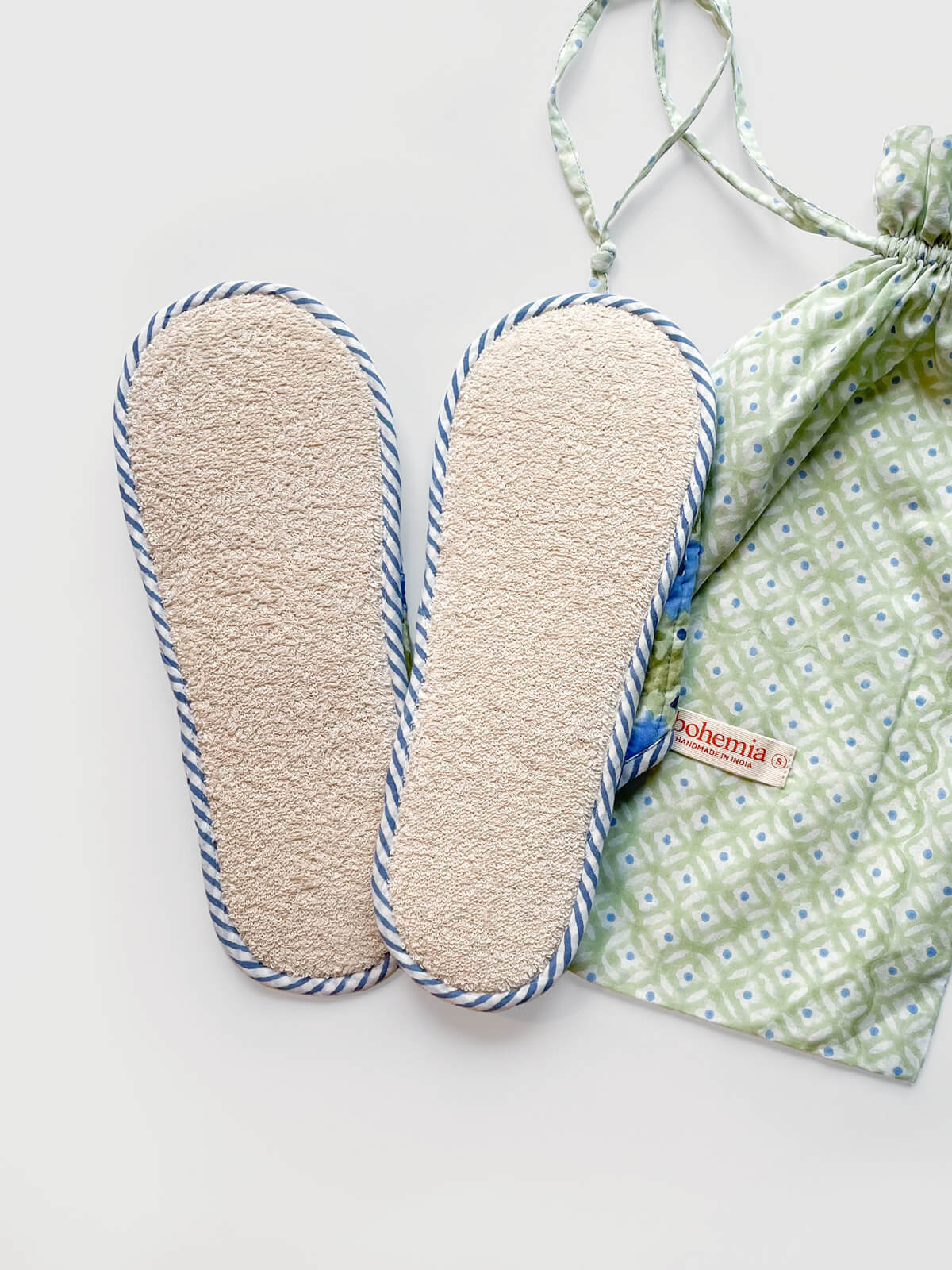 Bohemia Cotton House Slippers - Sage