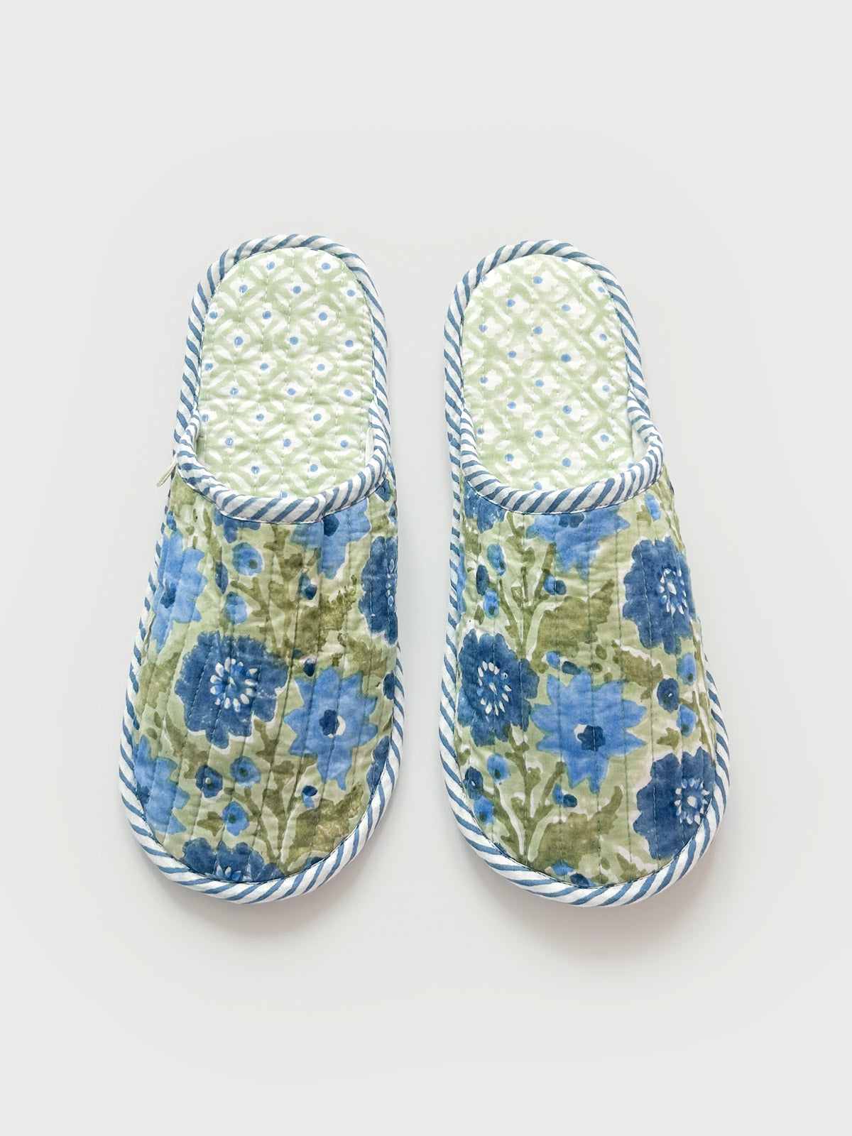Bohemia Cotton House Slippers - Sage