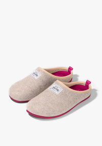 Womens Slippers Mercredy - White / Fuchsia