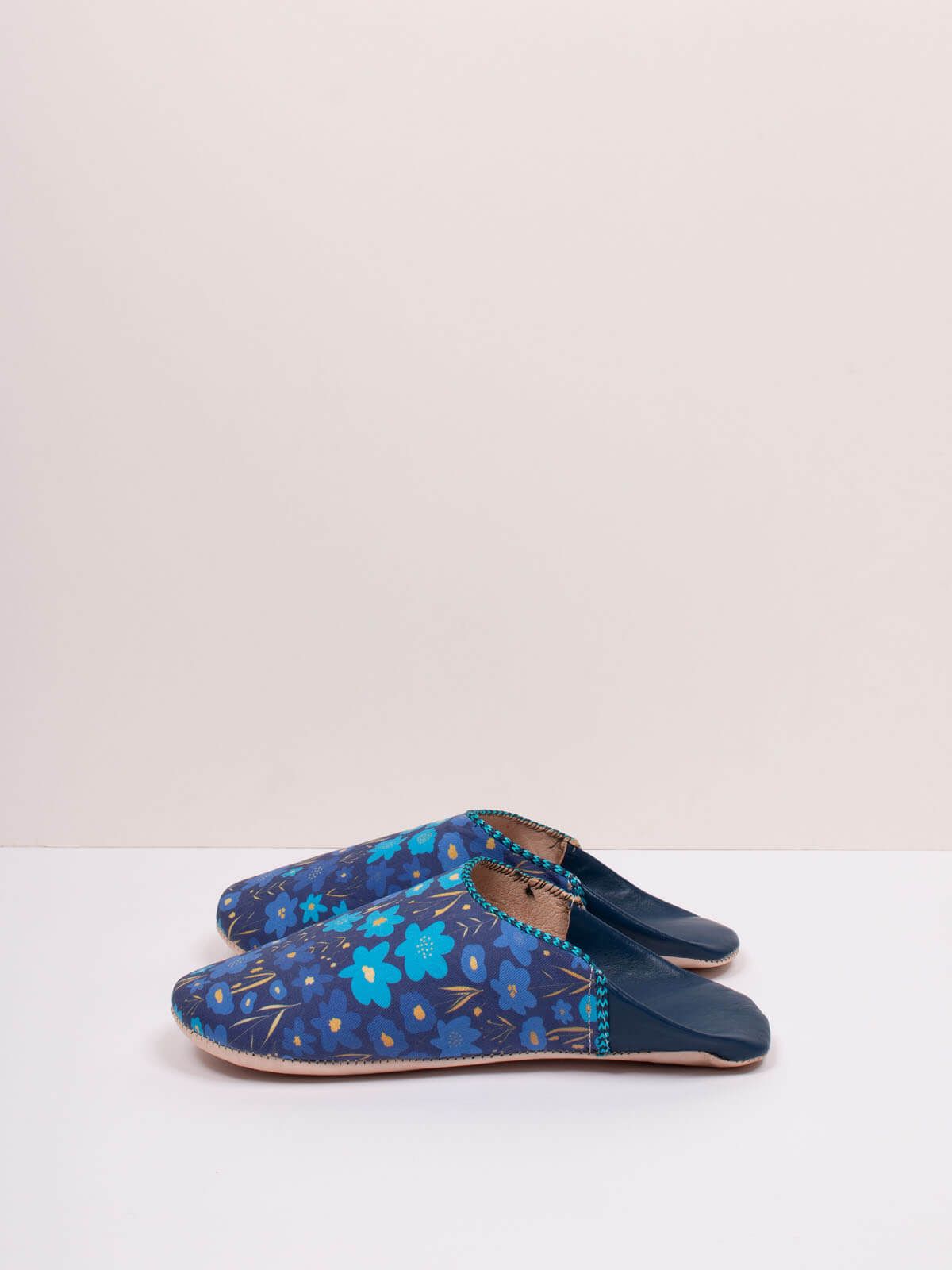 Bohemia Margot Floral Babouche Slippers - Indigo