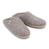 Wool Slippers Grey Felted Mule Cosy