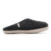 Black Slippers in Felted Wool Fabric in a Mule Style