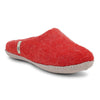 Wool Slippers Red Felted Mule Cosy