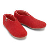 Wool Slipper Boots Red Felted Mule Cosy