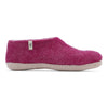 Wool Slipper Boots Pink Cerise Felted Mule Cosy