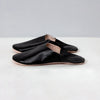 Men's Moroccan Leather Slippers in Black