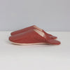 Men's Moroccan Leather Slippers in a Terracotta Colour