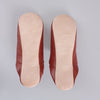 Men's Moroccan Leather Slippers in a Terracotta Colour