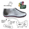 Mule Style Felted Wool Slippers in a Green Colour