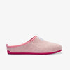 Women's Mercredy Wool Slippers with a Rubber Sole, made from Recycled Plastic Bottles, Pink upper & Fuchsia sole.
