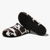 Women's Mercredy Wool Slippers with a Rubber Sole, made from Recycled Plastic Bottles, Cow Print Fabric Upper