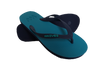 Waves Unisex Flip Flop, Turquoise & Navy