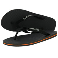 Waves Men's Flip Flop, Grey & Orange