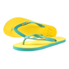 Waves Women's Flip Flop, Light Blue & Yellow
