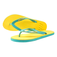 Waves Women's Flip Flop, Light Blue & Yellow